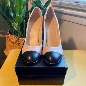 Jcrew Cap Toe Leather Pumps